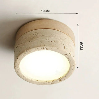 JEKIRO LED Natural Stone and Wood Ceiling Light