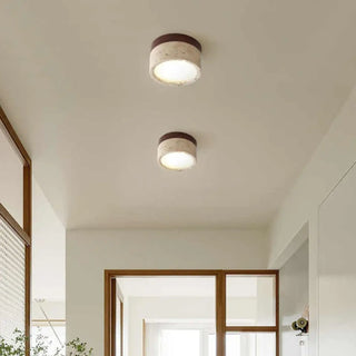JEKIRO LED Natural Stone and Wood Ceiling Light