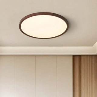 ZATTES LED Round Wood Effect Minimalist Soft Ambiance Ceiling Light – view 4