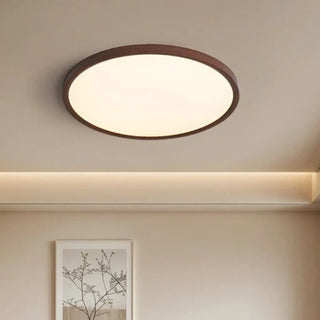 ZATTES LED Round Wood Effect Minimalist Soft Ambiance Ceiling Light – view 5
