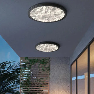 AKIRINI LED Round Marble-Effect Ceiling Light – Modern Contemporary Design