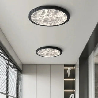 AKIRINI Contemporary LED Marble Ceiling Light – Round Modern Design Fixture