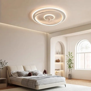 VATAL LED Round Minimalist Ceiling Light with Integrated Fan – view 2