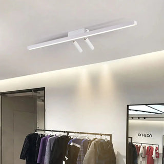 DOUBLA Linear Black Double Projector Ceiling Light – Modern Industrial Fixture