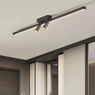 DOUBLA Linear Black Double Projector Ceiling Light – Modern Industrial Fixture