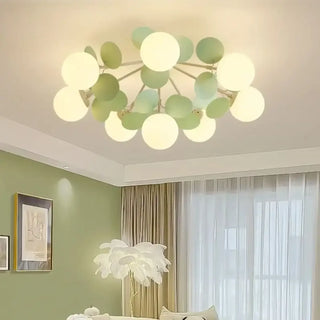 JAHA LED Globe Green Light Ceiling Light