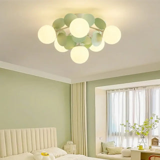 JAHA LED Globe Green Light Ceiling Light