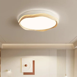 ILLOU Round Curved Wood Scandinavian Ceiling Light