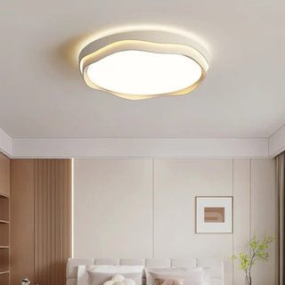 ILLOU Round Curved Wood Scandinavian Ceiling Light