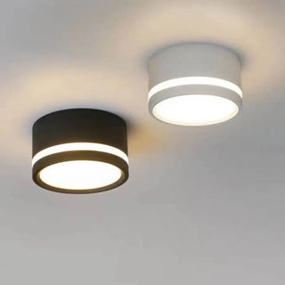 ALIAR Minimalist Contemporary Ceiling Light – Round Black or White Fixture