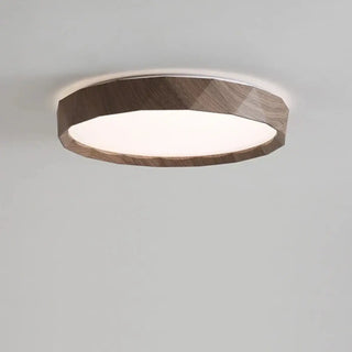 RIONDA Wood LED Ceiling Light – Metal Effect Natural Wood Detail