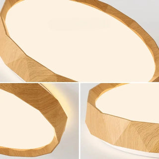 RIONDA LED Ceiling Light – Industrial Organic Metal Wood Profile