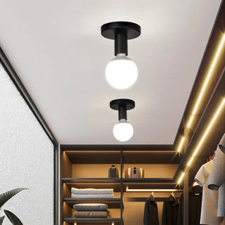 MININO Minimalist Black Visible Globe Bulb Ceiling Light – view 1