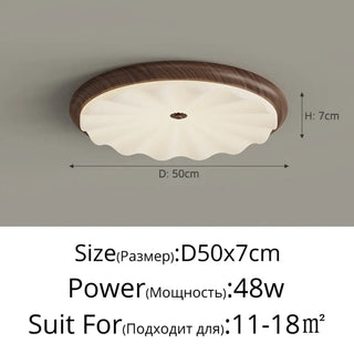 DYSTU Modern White Wavy Glass LED Ceiling Light – Organic Contemporary Fixture