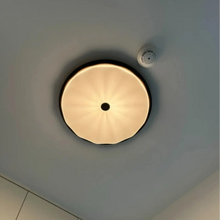 DYSTU Modern White Wavy Glass LED Ceiling Light – Organic Contemporary Fixture