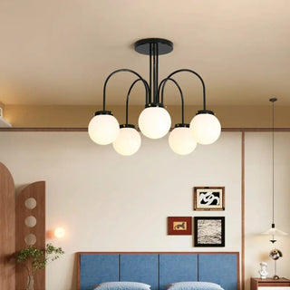 PINAS Opaline Globe Ceiling Light – Warm Diffused Light Detail