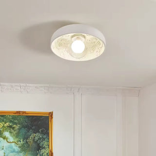 RODEM White Gold Ceiling Light – Sculpted Round Form Detail Close-Up