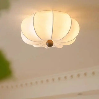 SOITE White Fabric Flower Ceiling Light – Elegant Botanical Design Detail
