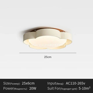 VIXIME LED Modern Flower Shape Brown and White Ceiling Light – view 7