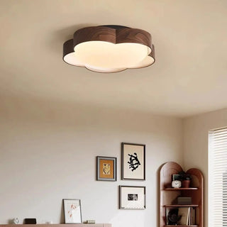 VIXIME LED Modern Flower Shape Brown and White Ceiling Light – view 4