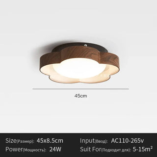 VIXIME LED Modern Flower Shape Brown and White Ceiling Light – view 8
