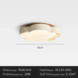 VIXIME LED Modern Flower Shape Brown and White Ceiling Light – view 10