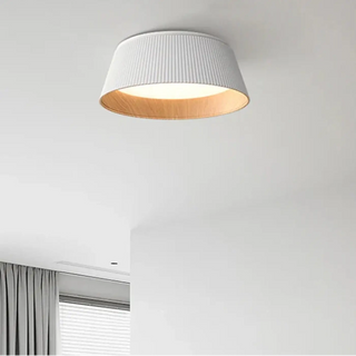 DIVINE Modern Metal Pleated Ceiling Light – White or Black Contemporary Fixture