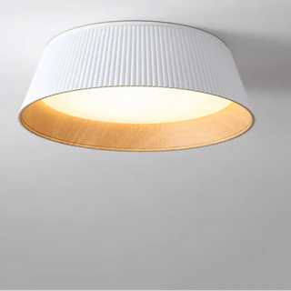 DIVINE Modern Metal Pleated Ceiling Light – White or Black Contemporary Fixture