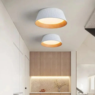 DIVINE Modern Metal Pleated Ceiling Light – White or Black Contemporary Fixture