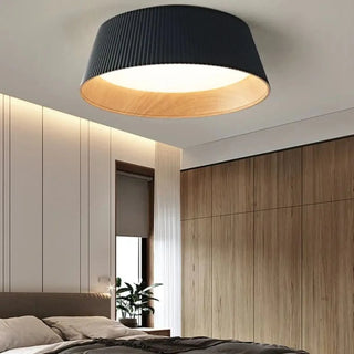 DIVINE Modern Metal Pleated Ceiling Light – White or Black Contemporary Fixture