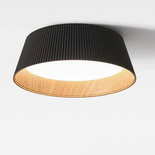 DIVINE Modern Metal Pleated Ceiling Light – White or Black Contemporary Fixture