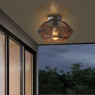 ASMILA Modern Metal Geometric Ceiling Light – Black Contemporary Fixture