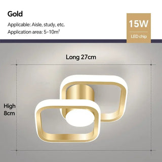 MISILA Modern Minimalist Gold Pure Design Ceiling Light