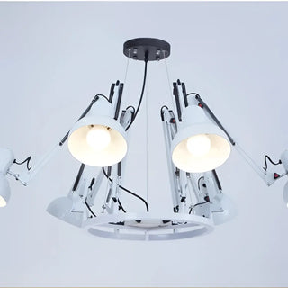 SUPURER LED Ceiling Light – Black Multi-Head Modern Close-Up View
