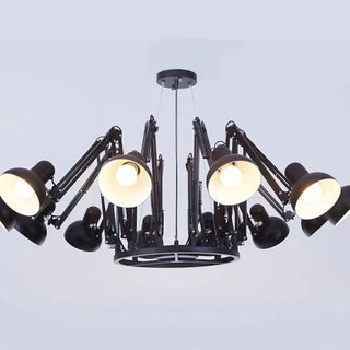 SUPURER LED Ceiling Light – Black Multi-Head Contemporary Side View