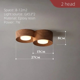 SOBISE Organic Ceiling Light – Natural Minimalist LED Flush View