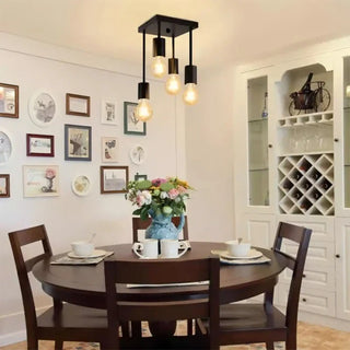 SUPERET Black Metal Industrial Elegant Ceiling Light – Urban Loft Fixture