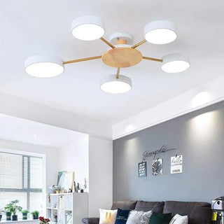 NORDIQ Nordic Scandinavian Ceiling Light – Clean Minimalist Flush Fixture