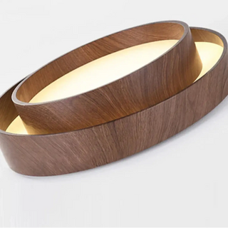 KALO Round Wood Offset Ring Ceiling Light