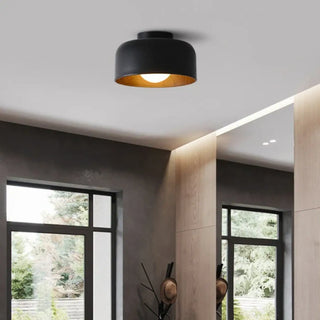 LANCAS Round Interior Wood Modern Ceiling Light