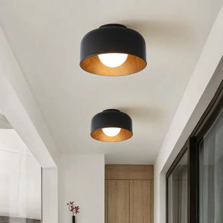 LANCAS Round Interior Wood Modern Ceiling Light