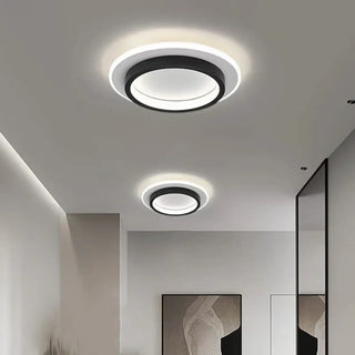 RODERNE Round LED Modern Sleek Ceiling Light – Contemporary Flush Fixture