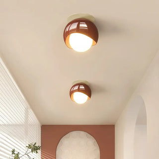 FLORI Round Opaline Glass Scandinavian Ceiling Light
