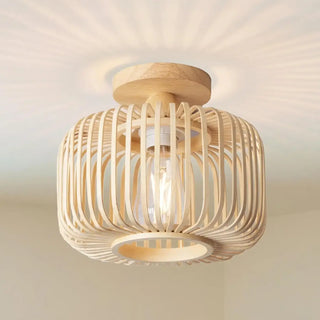 MONATU Rattan Braid Natural Modern Ceiling Light