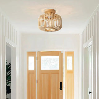 MONATU Rattan Braid Natural Modern Ceiling Light