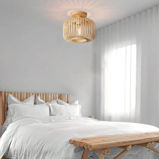 MONATU Rattan Braid Natural Modern Ceiling Light