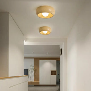 CEILY Scandinavian Minimalist Natural Wood Ceiling Light – Nordic Contemporary Fixture
