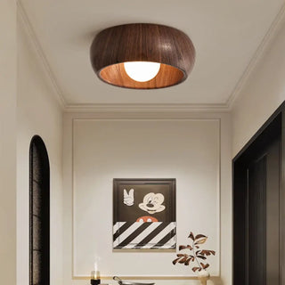 CEILY Scandinavian Minimalist Natural Wood Ceiling Light – Nordic Contemporary Fixture