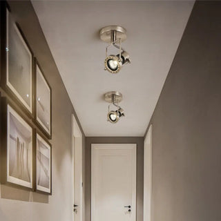 SPOTI Brushed Metal Ceiling Light – Adjustable Spotlight Detail View