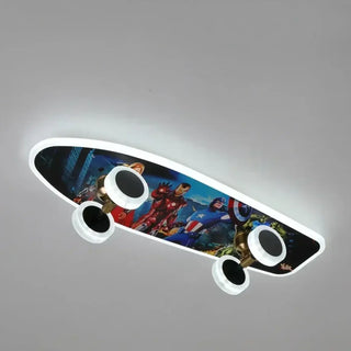 SKATER Ceiling Light – Street Style LED Skateboard Playroom Setting